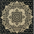 thumbnail image 4 of Black Gold Mandala Tapestry For Bedroom- Aesthetic Tapestry - Indie Wall Tapestry Hippie Room Decor - Boho Tapestrys -Trippy Small Tapestry Wall Hanging 30x40 Inches, 4 of 4