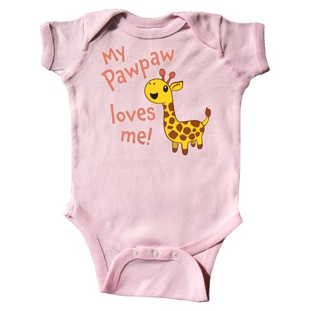 

Inktastic My Pawpaw Loves me- cute giraffe Gift Baby Boy or Baby Girl Bodysuit