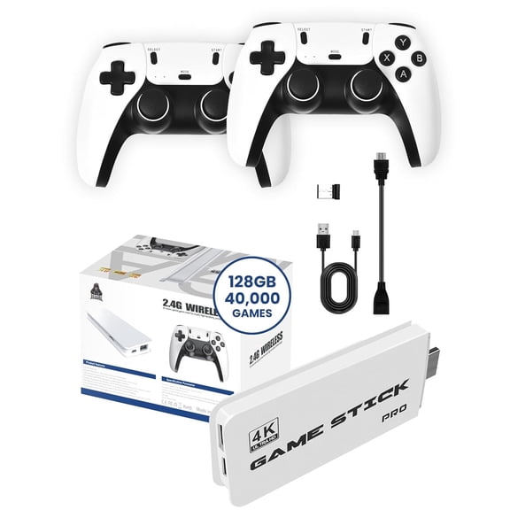 M15 Game Console, 40 000+ Plug & Play Video Game with Wireless Controllers (128GB)