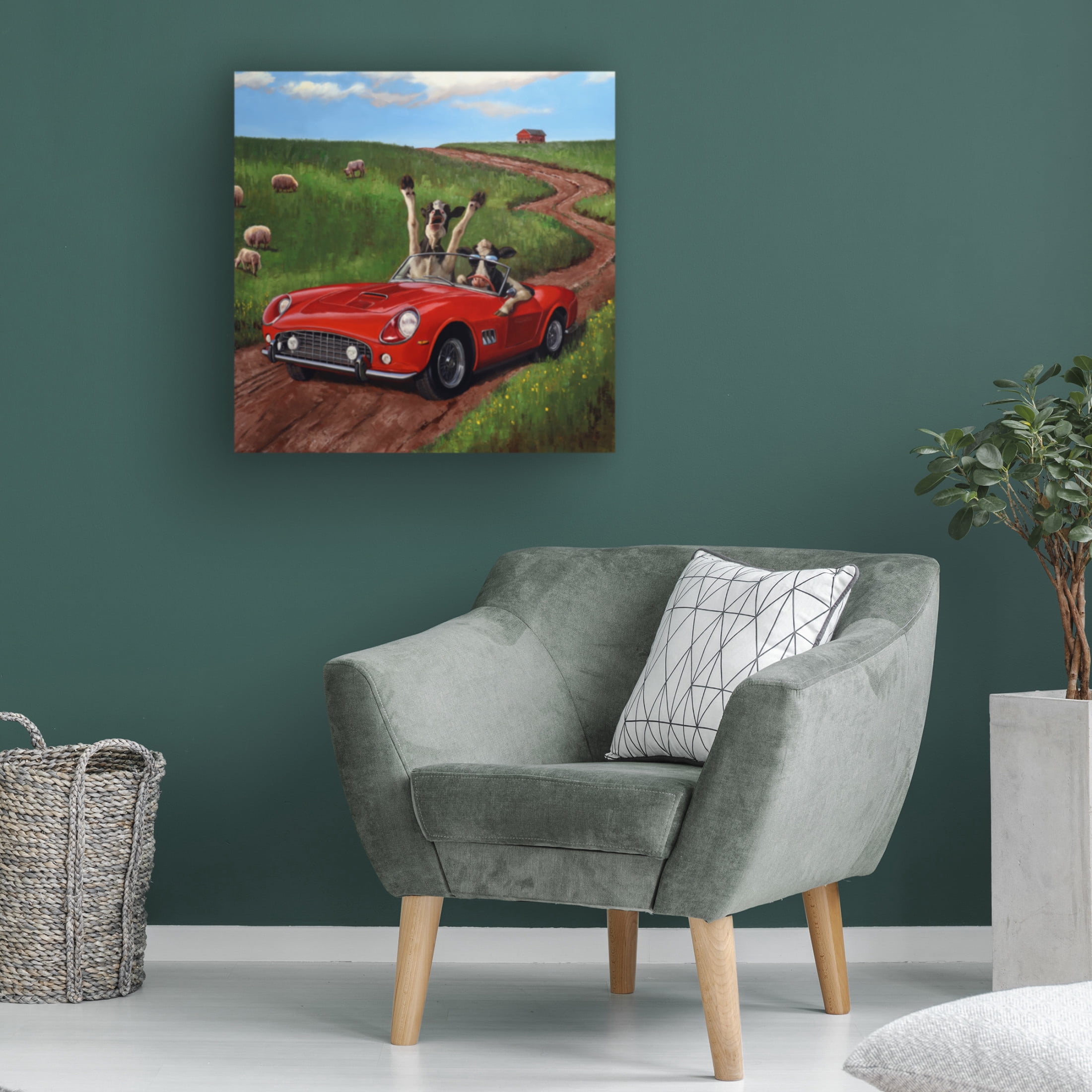 Canvas Wall Art - Lucia Heffernan 'The Runaways' Wall Art for Living Room, Bedroom, or Office Décor by Trademark Fine Art - 24 x 24 Inches