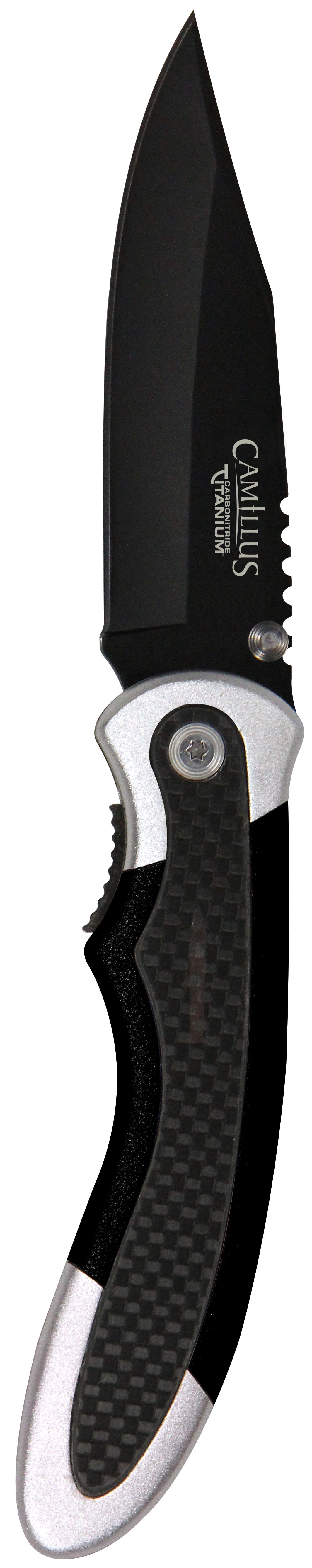 Camillus Cameleon 8.75" Folding Pocket Knife, 3.5" Drop-Point Blade, Black