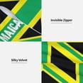 thumbnail image 5 of Throw Pillow Covers Set of 2 Jamaica Jamaican Kingdom Flag Soft Square Couch Decorative Pillow Covers for Living Room Bed 16"x16", 5 of 7