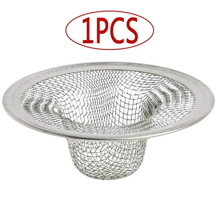 

1Pcs Mesh Sink Strainer 3.54in Diameter Stainless Steel Slop Basket Filter Trap Metal Kitchen Drain Strainer Hair Basket Drain - Fits Most Kitchen Sinks Bathroom Sinks Shower Drains