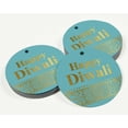 thumbnail image 3 of Inkdotpot 100 Pack Happy Diwali Favor Paper Tag Craft Real Gold Foil Hang Tag, 3 of 7