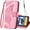 Pink, variant on for iPhone 12 Pro/iPhone 12 Wallet Case,Women Flip Folio Cover with Butterfly Embossed PU Leather Kickstand Credit Card Holder Slots Wrist Strap for iPhone 12/12 Pro 6.1 inch (Pink)