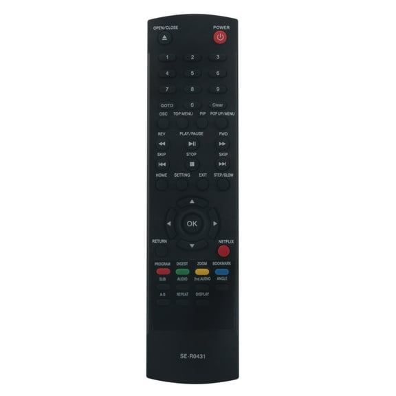 Allimity SE-R0431 Replacement Remote fit for Toshiba Blu-ray DVD Disc Player BDX6400 BDX2400 BDX5400U BDX3400KU BDX3400 BDX5400 BDX5400KU BDX2400KU BDX6400KU