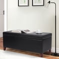 thumbnail image 5 of Homebeez 42 inch Wide Rectangle Lift Top Storage Ottoman Bench, Faux Leather with Large Storage Space for The Living Room, Entryway, Bedroom, 5 of 7