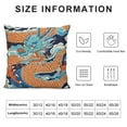 thumbnail image 6 of Nawypu  Thibaut Imperial Dragon Cushion Cover Chinoiserie Pillow Covers Orange Navy Blue Turquoise Home Decorative Pillows for Living Room Housewarming Gift White 2pc 24x24in, 6 of 6