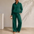 thumbnail image 2 of Women's Sweatsuits 2 Piece Outfits Lounge Sets | Cozy Airport Outfits,Casual Sweat Sets for Fall And Winter,Half Zip Pullover And Baggy Sweatpants with Pockets QURATI, 2 of 7