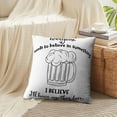 thumbnail image 4 of LALILO Throw Pillow Covers I I Beer Funny Quote Beer Funny Alcohol Cushion Cover 18" x 18", 2 Pack, 4 of 6
