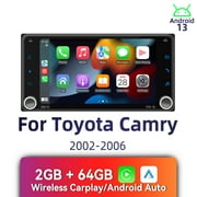 7" Screen Wireless Carplay 2 Din Android Radio Car Multimedia for Toyota Camry 2002-2006 Head Unit GPS Stereo Wifi Navigation