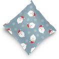 thumbnail image 5 of GZHJMY Christmas Santa Claus Throw Pillow Cover 16 x 16 Inch, Soft Square Cushion Case for Couch Sofa Bedroom Car Farmhouse Home Decor Home Decor, 5 of 7