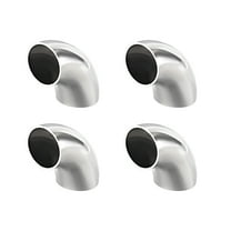 Stainless Steel 304 Pipe Fitting,Long Radius,90 Degree Elbow,Butt-Weld,1-1/4-inch OD,1.5mm Thick Pipe Size 4pcs