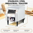thumbnail image 2 of Garvee Industrial Conveyor Toaster – 300 Slices/H Heavy-Duty Stainless Steel Electric Oven, 2 of 8