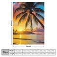 thumbnail image 4 of PRATYUS Palm Tree Beach Sunset Cozy Throw Blanket for Bedroom Living Rooms Sofa Couch All Seasons Soft Plush Blanket Long-Lasting 40x50in, 4 of 6