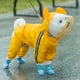 thumbnail image 5 of Chubasquero para perros con capucha-impermeable Chaqueta ligera de Poncho de lluvia para perros medianos grandes-fácil de llevar - Amarillo XL Sunnimix impermeables para cachorros, 5 of 8