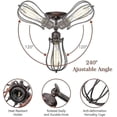 thumbnail image 3 of 2 Pack Industrial Wall Lights E27 Shade Cage Pendant Lights Retro Ceiling Lights, 3 of 5