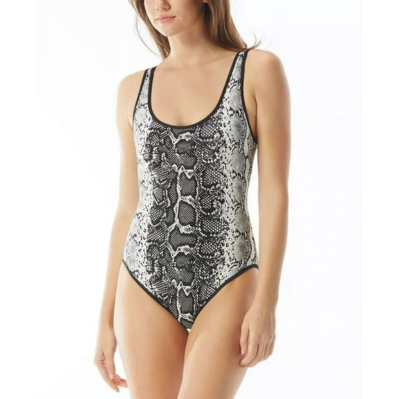 Vince Camuto BLACK Animal-Print One-Piece Swimsuit, US 6