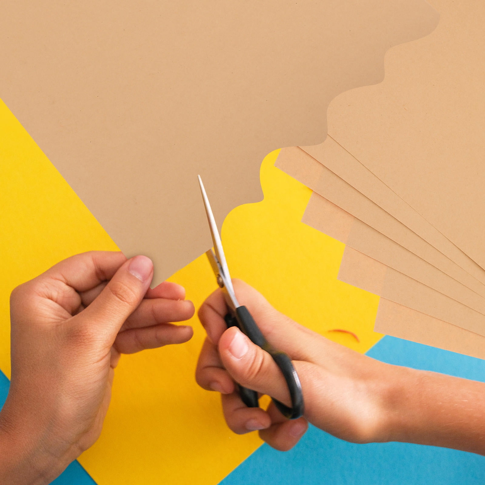 BESTYASH 50Pcs Beige Kraft Cardstock Paper Sheets Thick Decorative Craft Paper for Drawing Painting and DIY Projects