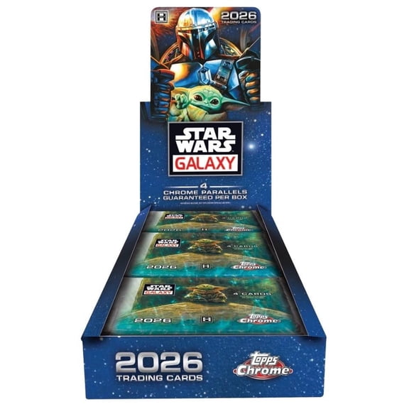 Collectible 2026 Topps Star Wars Chrome Galaxy Hobby Box