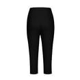 thumbnail image 5 of Diufon Womens Capris for Summer Plus Size High Waist Leggings Knee Length Pants Solid Color Soft Cropped, 5 of 7