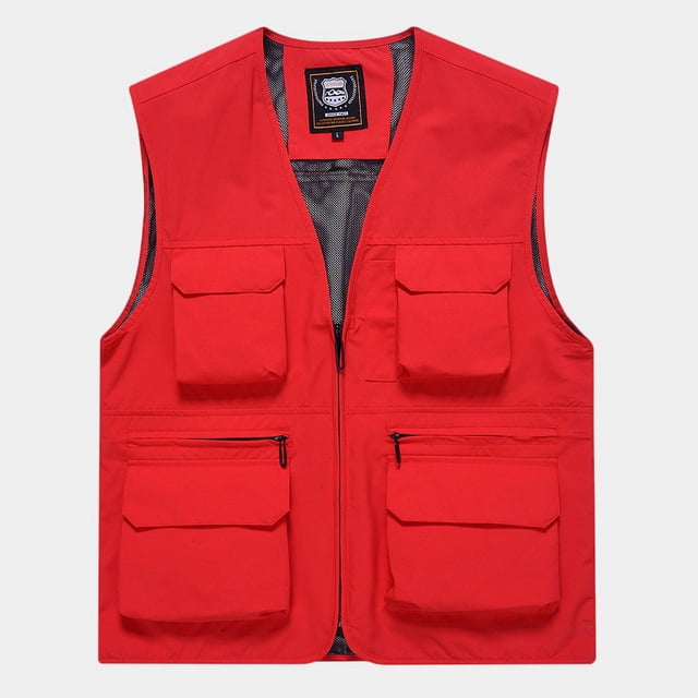 Chaleco de pesca de secado rápido con múltiples bolsillos para exteriores, chaleco impermeable fino para montañismo, ropa de trabajo para grupo