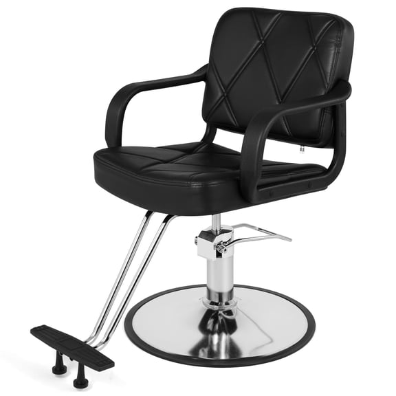 Towning Hydraulic Black Salon Barber Chair Hair Styling