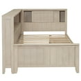 thumbnail image 5 of Twin Size Wood Daybed Frame, Corner Platform Bed with Bookcase and 3 Underbed Storage Drawers, Wooden Slats Support, for Living Room, Bedroom & Guest Room, Antique White, 5 of 9