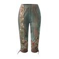 thumbnail image 4 of Womens Relaxed Fit Cargo Pants by Generic XL Solid Black Casual Capris, Drawstring, Cropped, Lightweight, 1 Count, 4 of 5