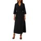 thumbnail image 1 of Lucakuins Mujeres Tie-up Vestido de Media Altura, Adultos Color Sólido/Estampado Manga Larga Escote en V Una Pieza Lucakuins  moda, 1 of 9
