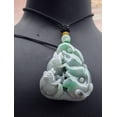 thumbnail image 6 of Certified Green Burma 100% Natural A Jade jadeite Pendant Fish Lotus Leaf Ruyi Necklace 639639 TN, 6 of 9