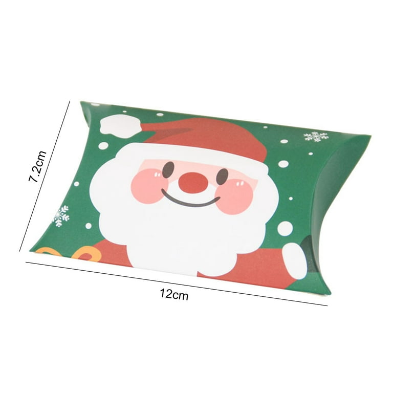 10Pcs Christmas Pillow Candy Box Christmas Element Family Gathering Gift Cute  Gift Box for Festival Paper Black 