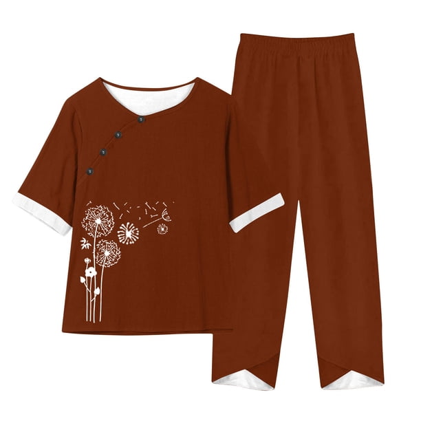 Conjunto Corto para las Mujeres Casual Deportivo Traje de Deporte Sudadera Y Pantalones de Dos Piezas