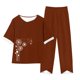 thumbnail image 1 of Conjunto Corto para las Mujeres Casual Deportivo Traje de Deporte Sudadera Y Pantalones de Dos Piezas, 1 of 3