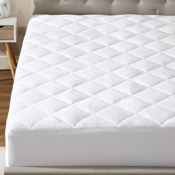 CirclesHome Queen Size Mattress Pad Pillow Top - Double Puff Fleece Top Down Alternative Mattress Protector -Soft, Comfortable, and Hypoallergenic - Stretches from 16 -18 inches for Snug Fit