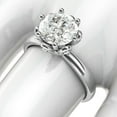 thumbnail image 6 of 14k White Gold Romantic Flower Style 6-Prong Set 2.0 CT Simulated Diamond Engagement Ring (11), 6 of 6