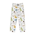 thumbnail image 6 of Uemuo Dinosaur Pattern Men's Wide Leg Palazzo Lounge Pants with Pockets Light Weight Loose Comfy Casual Pajama Pants-, 6 of 9