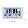 thumbnail image 2 of Atomic Clock with Indoor Temperature and Humidity,Self-Setting Digital Wall Clock or Desk Clock,Battery Operated Alarm Digital Clock Large Display for Seniors, 2 of 6