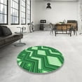 thumbnail image 3 of Ahgly Company Indoor Square Patterned Green Area Rugs, 5' Square, 3 of 6