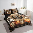 thumbnail image 3 of Feelyou Cowgirl Cowboy Kids Bedding Comforter Set 7 Pieces, Rustic Horse Animal Full Bedding Set, Southwestern Theme Reversible Fitted Sheet Flat Sheet, Super Cozy Room Decor, 3 of 7