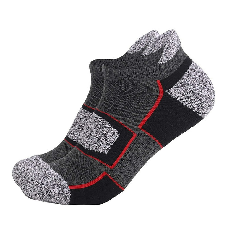 Mens Trainer Socks, Ankle Cushioned Running Socks, Cotton Low Cut