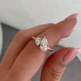 thumbnail image 5 of solitaire jewels Pear Moissanite Toi Et Moi Engagement Ring For Women, 14K Rose Gold, 5 of 7
