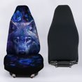 thumbnail image 5 of POLERO 2 Pcs Car Seat Covers Set Wolf Queen Floral Print Vehicle Front Seat Protector Auto Interior Accessories Breathable Universal fit Most Car SUV Van Truck, 5 of 7