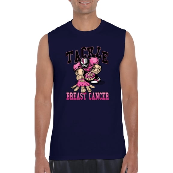 Normal is Boring - Men's Graphic T-Shirt Sleeveless, up to Men Size 3XL - Tackle Breast Cancer