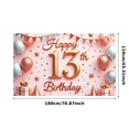thumbnail image 3 of Rose Gold Theme Happy Birthday Banner Balloon Decoration for Teen Party Indoor Celebration Event Decoration, 3 of 7