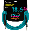 Fender Professional 18.6 Foot Glow in the Dark Instrument Cable Blue #0990818108