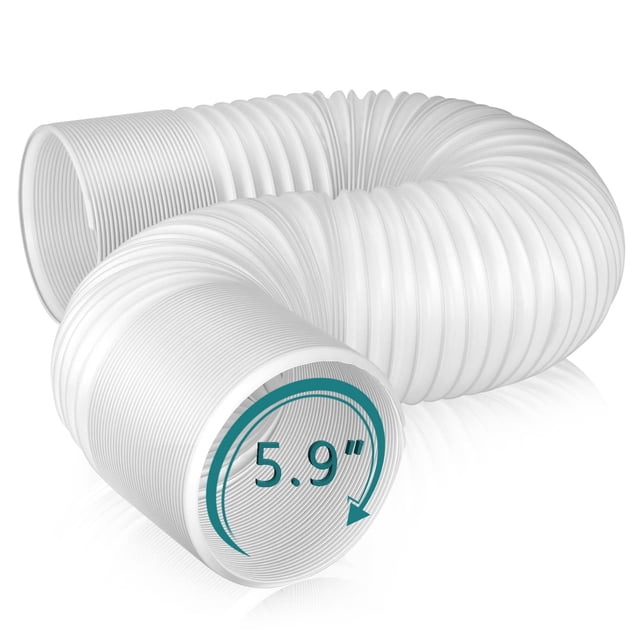 Air Conditioner Exhaust Vent Hose - 5.9 inch Diameter, 80" Length, Universal Clockwise Thread Air Vent Compatible with Whynter, Frigidaire,