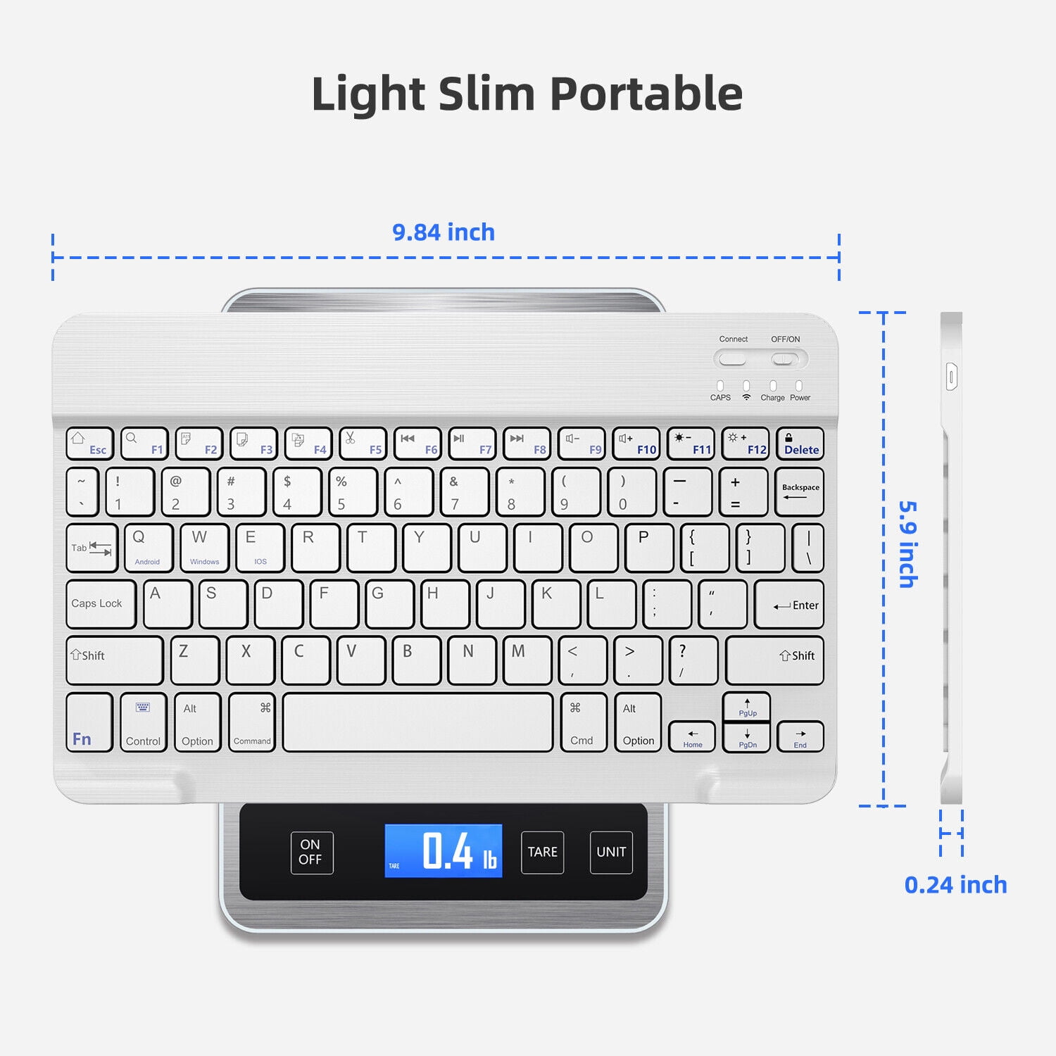 Universal Bluetooth Keyboard Multi-Device Wireless Keyboard for Windows iOS Android Computer Desktop Laptop, Black