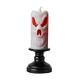 thumbnail image 2 of Honeeladyy Halloween Flameless Candles White Lantern Candles Lights Battery Operated Flickering LED Candles Halloween Decorations for Home Table Party Supplies Favors Gifts, 5.11"x1.96", 2 of 6