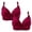 Red, variant on WREESH 2 Pack Push-Up Bra Adaptive Bra Women Printing Gathered Together Large Size Daily Bra Underwear No Underwire Bras Bra Underwear Black